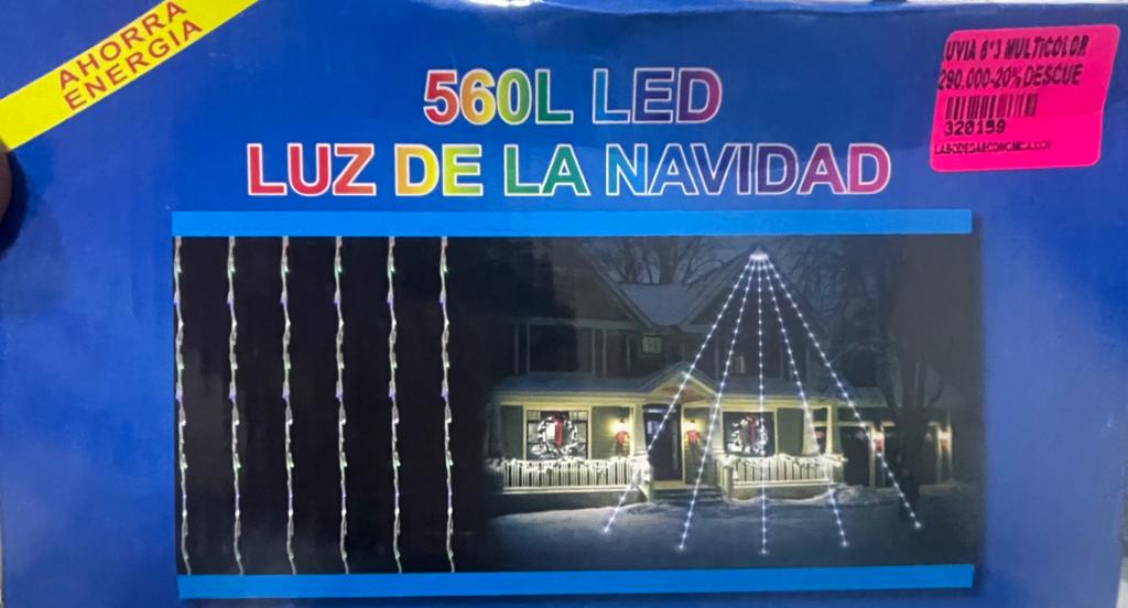 luz lluvia 6 metros x 3 metros