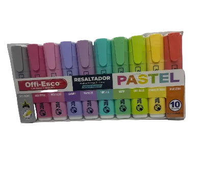 Resaltadores ultra sueve Offi-Esco X10