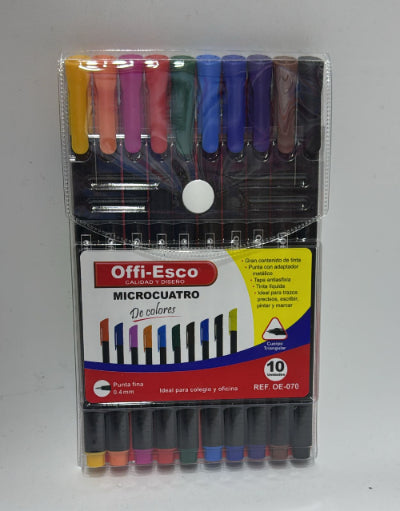 Micropunta de colores X10 Offi-Esco