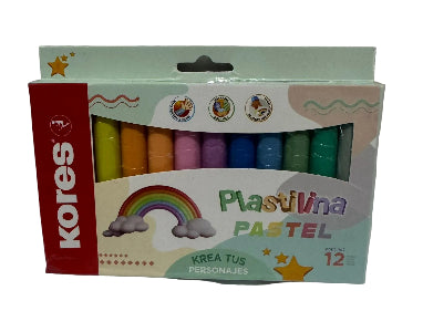 Plastilina pastel X 12 Kores