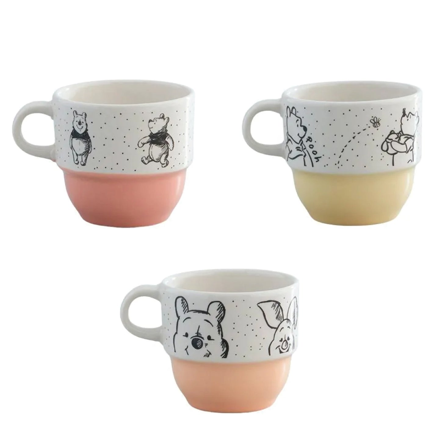 Set 3 Pocillos Winnie The Pooh