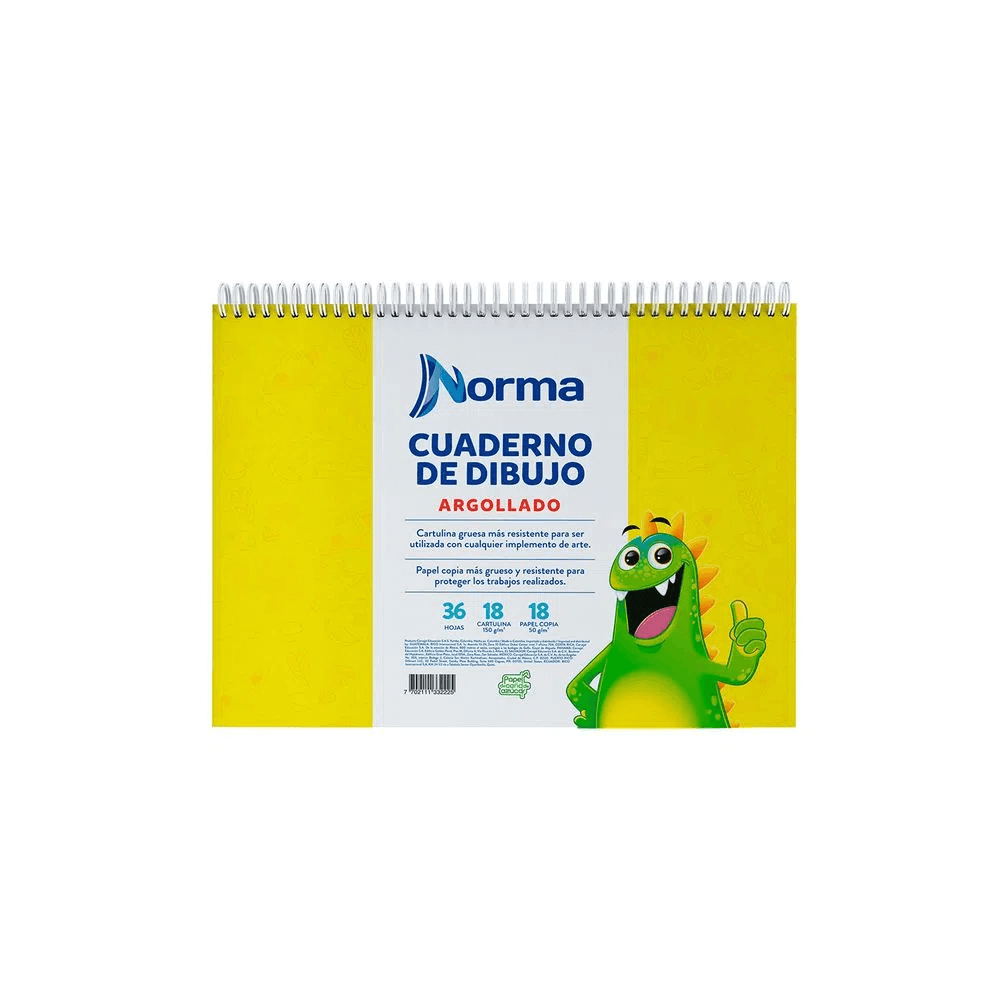 Block cuaderno de dibujo norma argollado