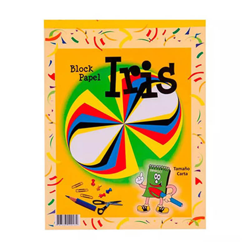 Copia de Block iris tamaño carta x5 colores