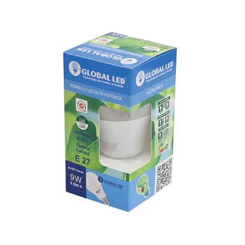 Bombillo ahorrador GLOBAL LED 9watts