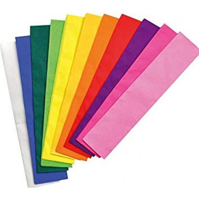 Papel crepe en pliego paquete x10