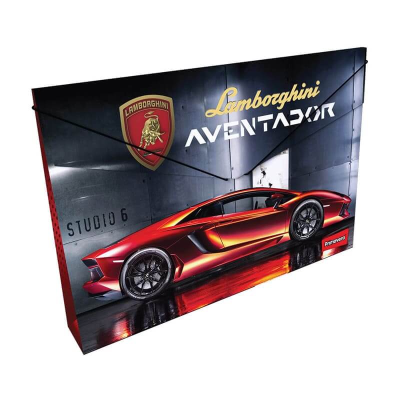 Carpeta fuelle plástico con caucho VARIOS MOTIVOS MASCULINO LAMBORGHINI