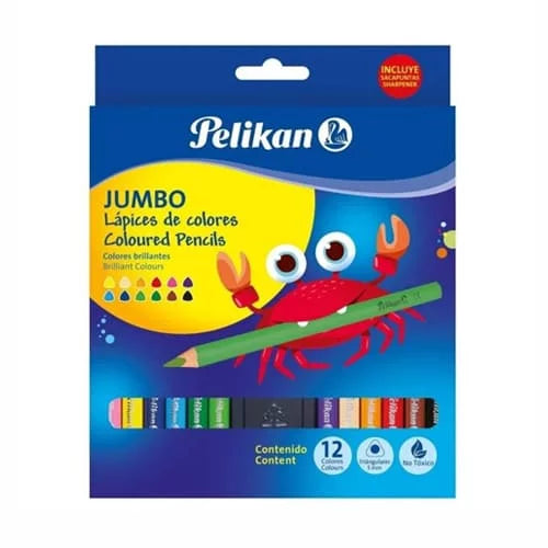 Colores PELIKAN JUMBO x12 Colores diferentes