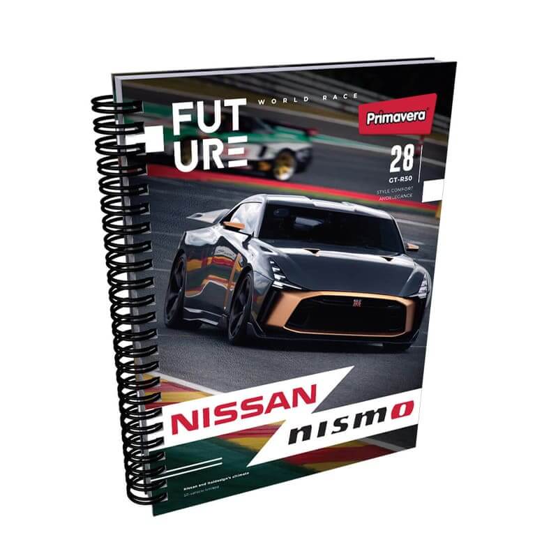 Agenda argollada pasta dura 5 MATERIAS MASCULINO pequeño SOLID COLOR NISSAN NISMO FUTURE CUADRICULADO