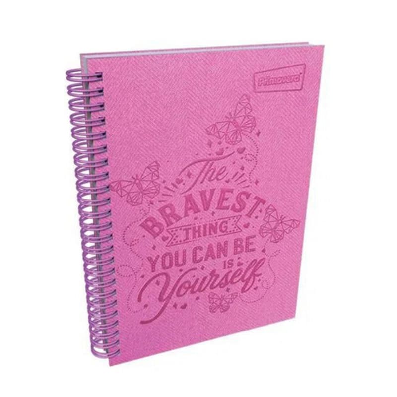 Agenda argollada pasta dura 7 MATERIAS FEMENINO pequeño TEXTURA MATE ROSADO CUADRICULADOS