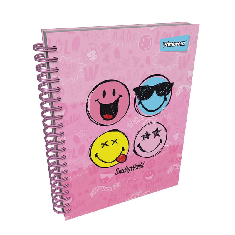 Agenda argollada pasta dura 7 MATERIAS FEMENINO grande MOTIVOS SURTIDOS CUADRICULADO #17