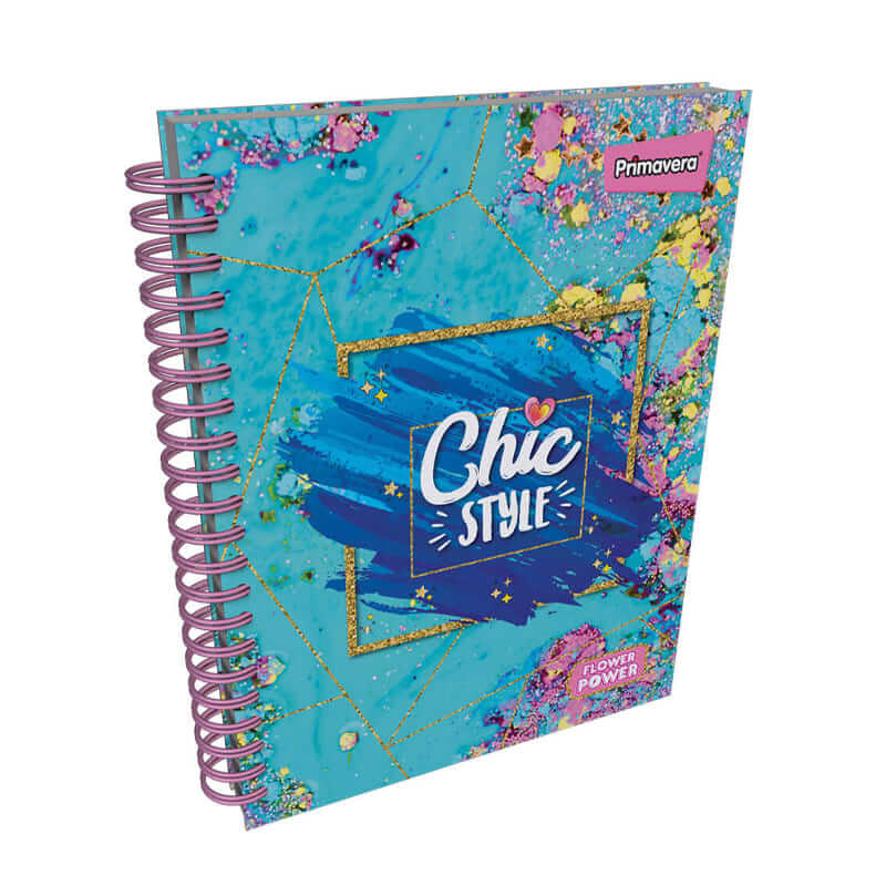 Agenda argollada pasta dura 7 MATERIAS FEMENINO grande MOTIVOS SURTIDOS CUADRICULADO #19