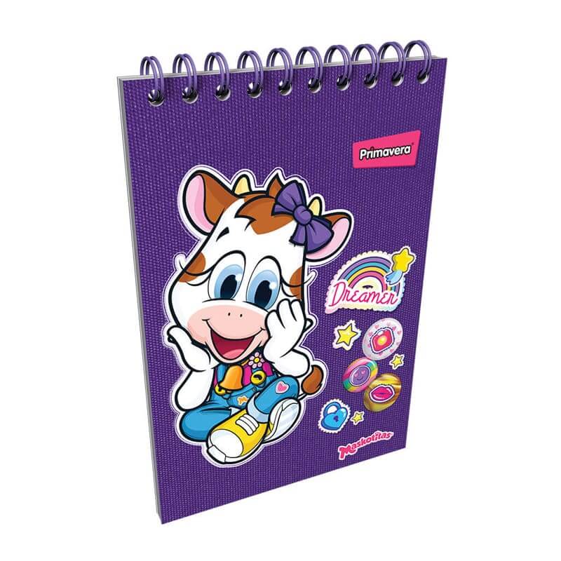 Cuaderno argollado vertical cuadriculado FEMENINO pasta dura VAQUITA #2