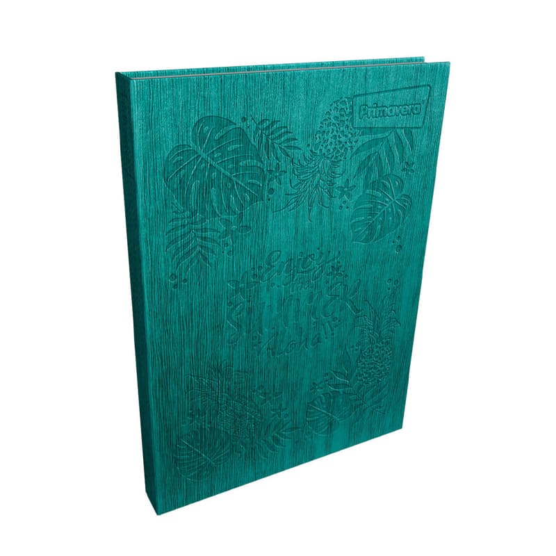 Agenda cosida pasta dura 5 MATERIAS FEMENINO pequeño TEXTURA ENJOY AZUL