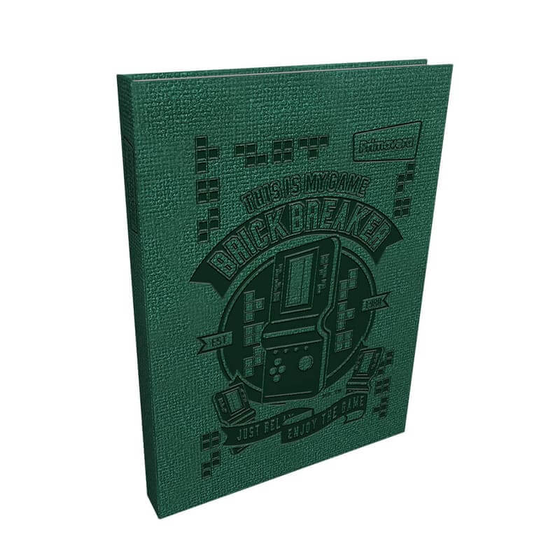 Agenda cosida pasta dura 5 MATERIAS MASCULINO pequeño TEXTURA BRICK BREAKER VERDE