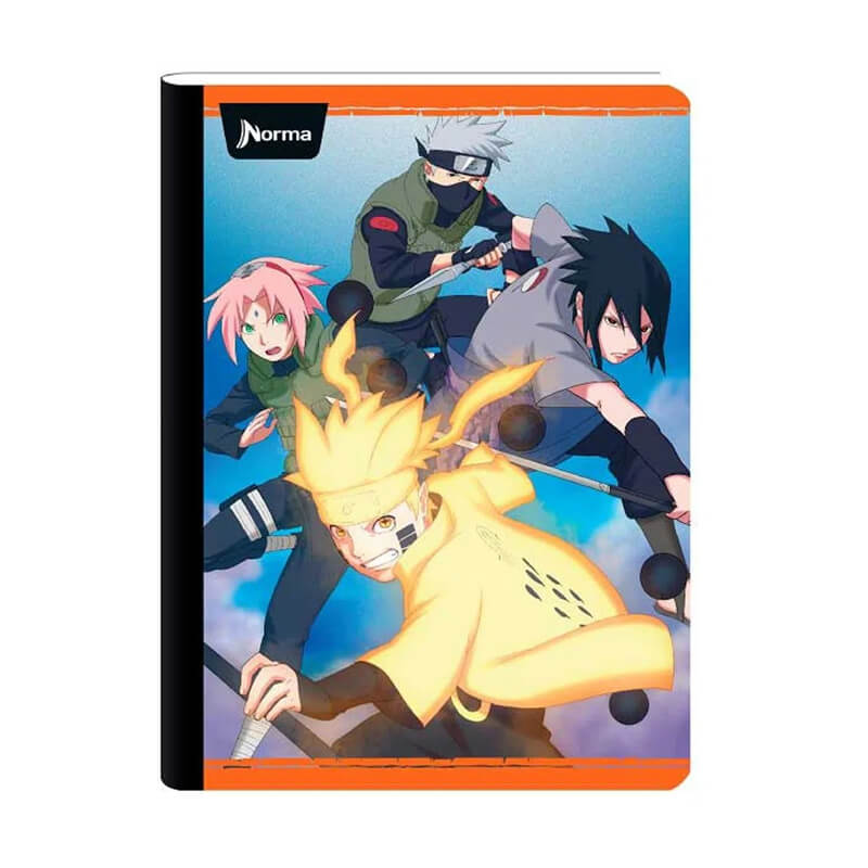 Cuaderno cosido grande 100 hojas cuadricualdo NARUTO #1