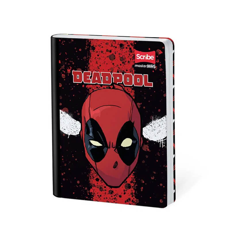 Cuaderno scribe cosido grande 100 hojas DEAD POOL para niños #1