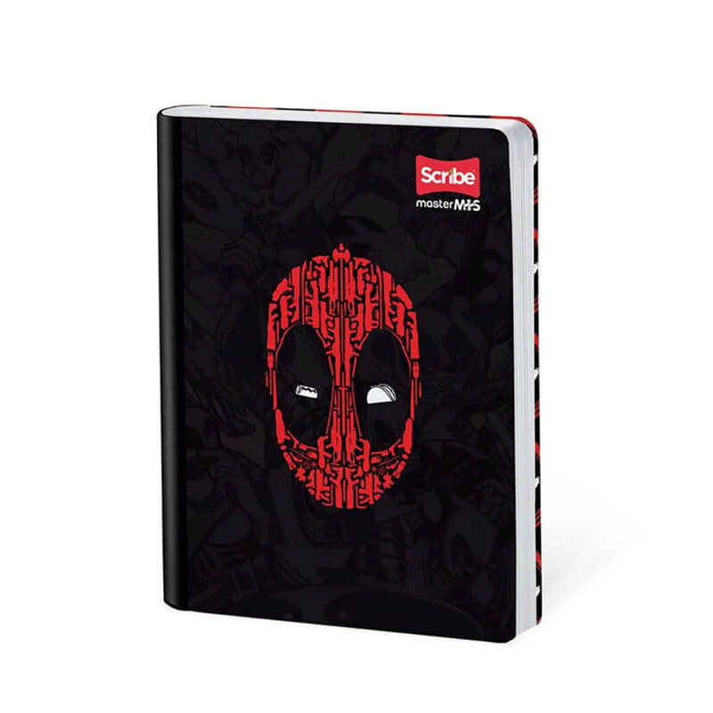 Cuaderno scribe cosido grande 100 hojas DEAD POOL para niños #8
