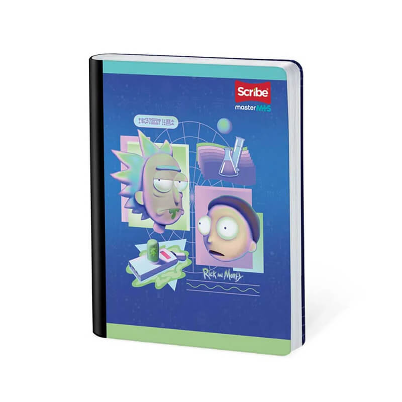 Cuaderno scribe cosido grande 100 hojas Rick & Morty para niños #2