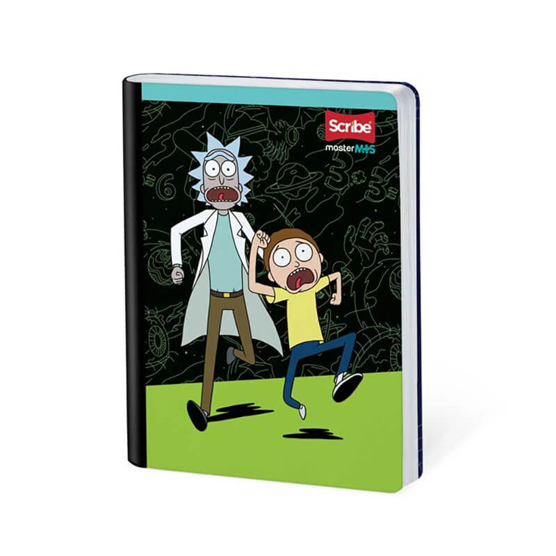 Cuaderno scribe cosido grande 100 hojas Rick & Morty para niños #4