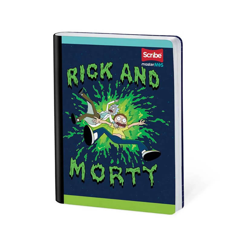 Cuaderno scribe cosido grande 100 hojas Rick & Morty para niños #7