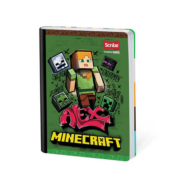 Cuaderno scribe cosido grande 100 hojas MINECRAFT para niños #1