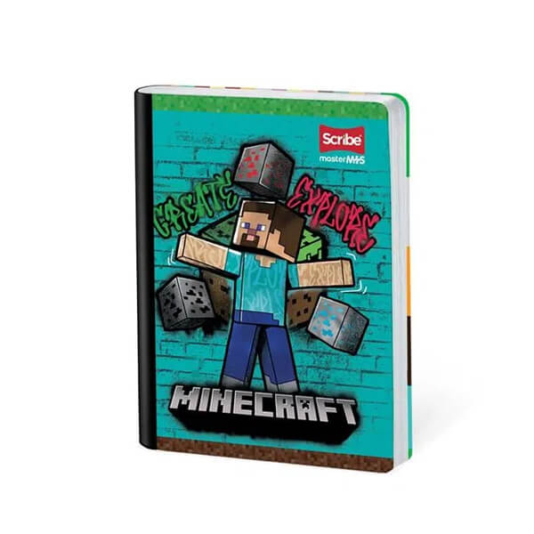 Cuaderno scribe cosido grande 100 hojas MINECRAFT para niños #2