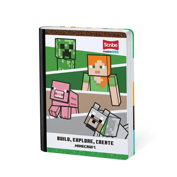 Cuaderno scribe cosido grande 100 hojas MINECRAFT para niños #6