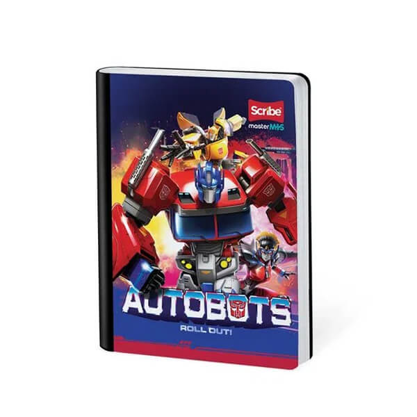 Cuaderno scribe cosido grande 100 hojas TRANSFORMERS para niños #1