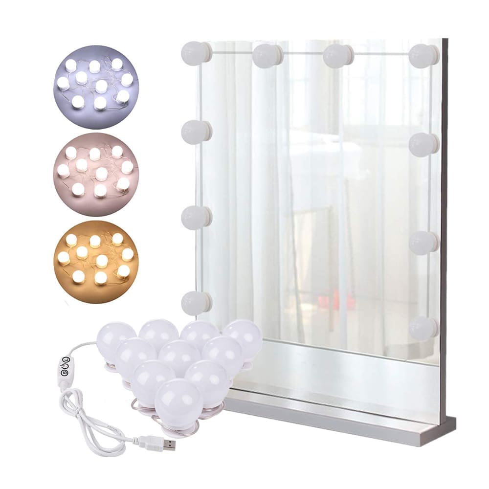 Luces led para espejos -3 TONOS- x10 bombillos