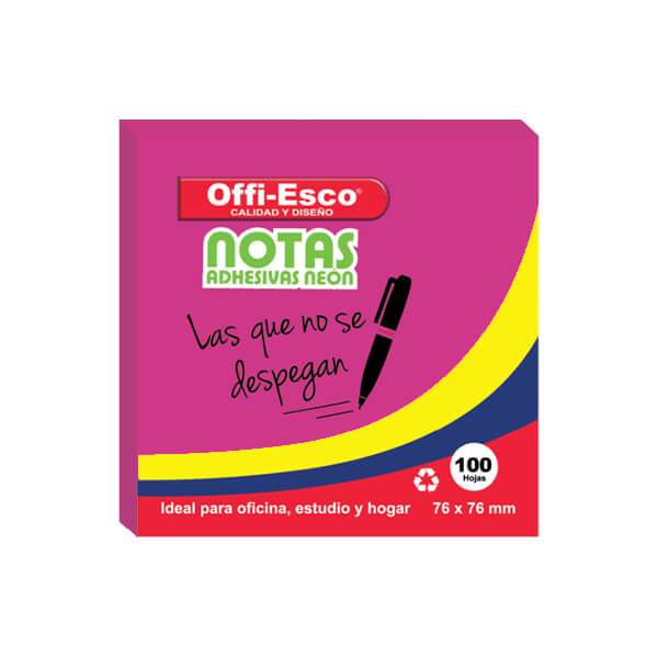 Notas Adhesivas Post it 76 x 76 mm Offiesco VERDE