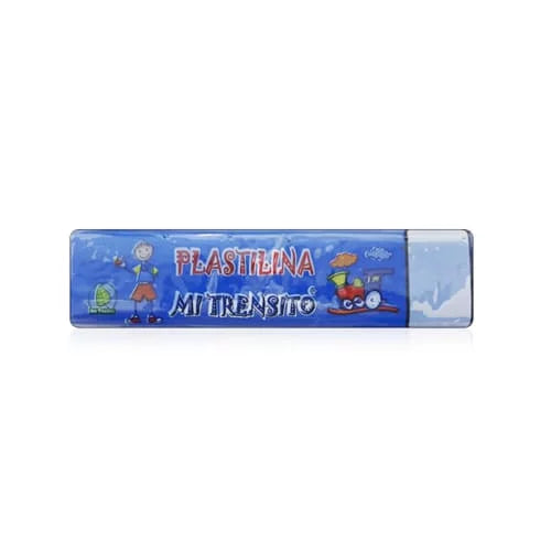Plastilina en barra pastel MI TRENSITO 55g Color azul