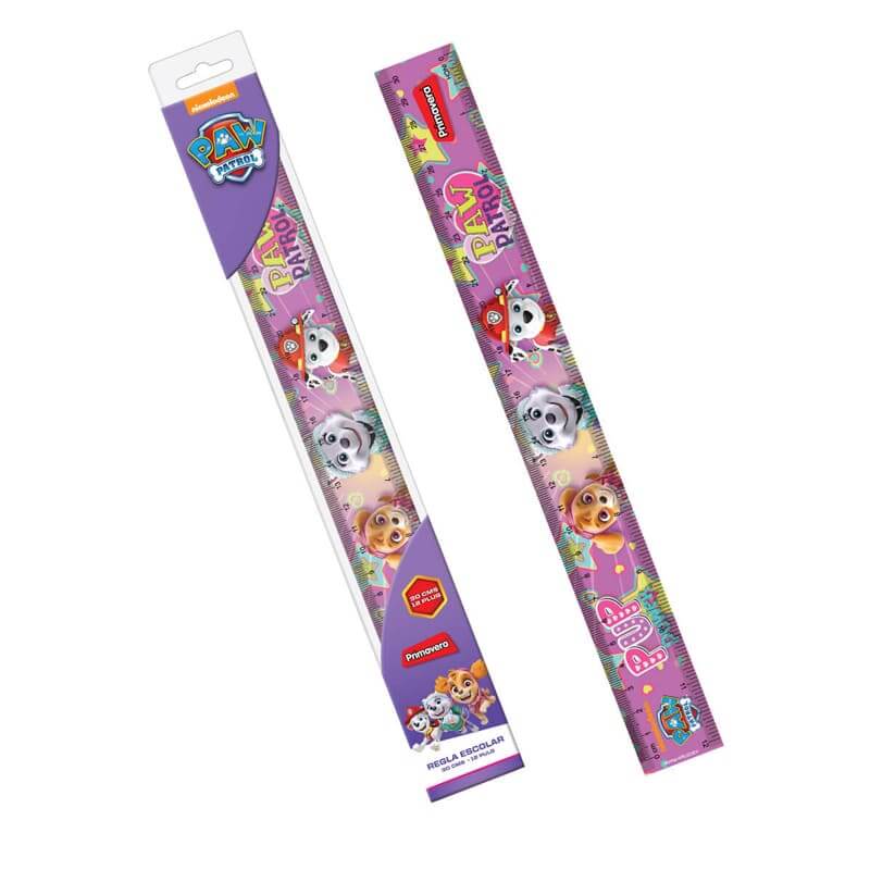 Regla de 30cm plástica PERSONAJES NIÑA PAW PATROL #1
