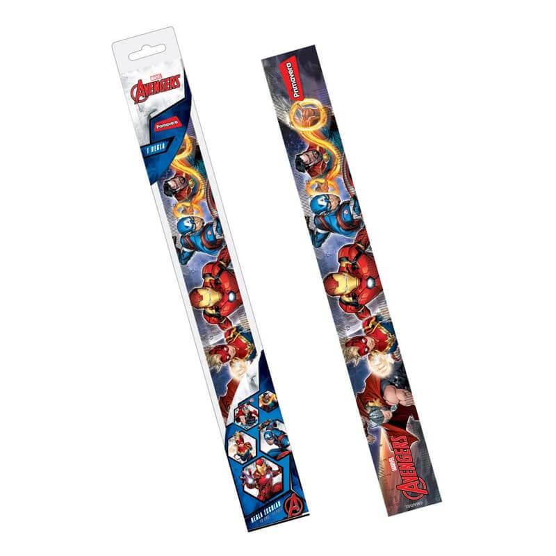 Regla de 30cm plástica PERSONAJES NIÑO AVENGERS #1