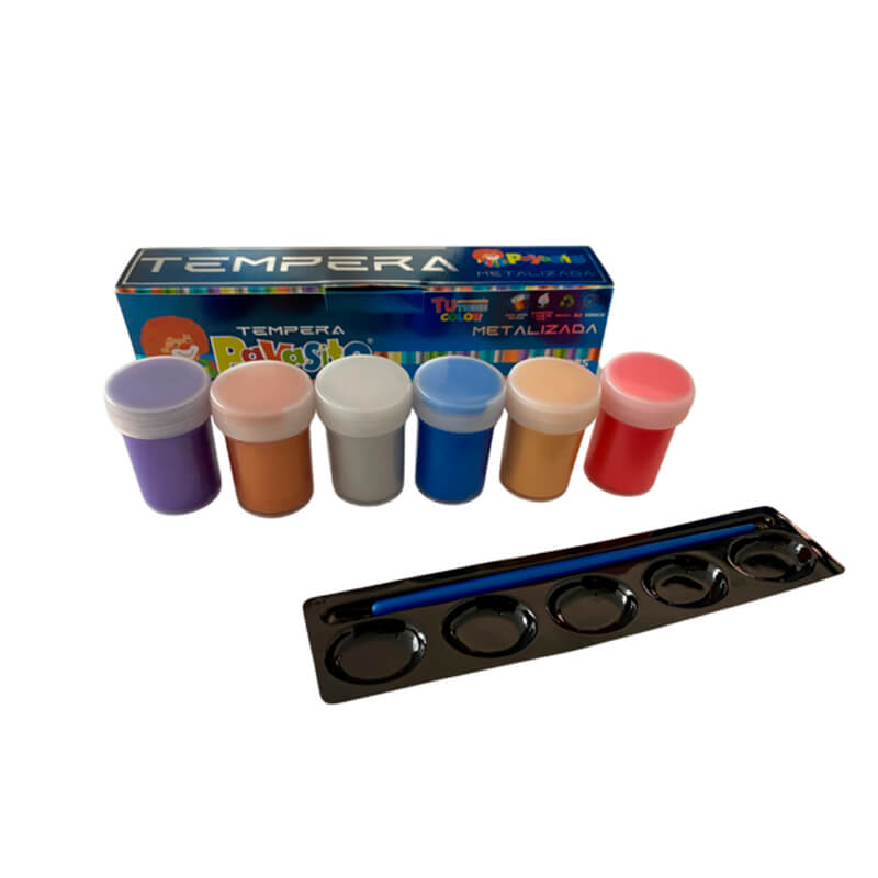 Tempera Payasito Metalizada x6 28g