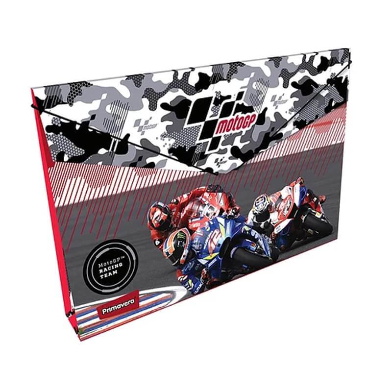 Carpeta fuelle cartón con caucho PERSONAJES MASCULINO MOTO GP