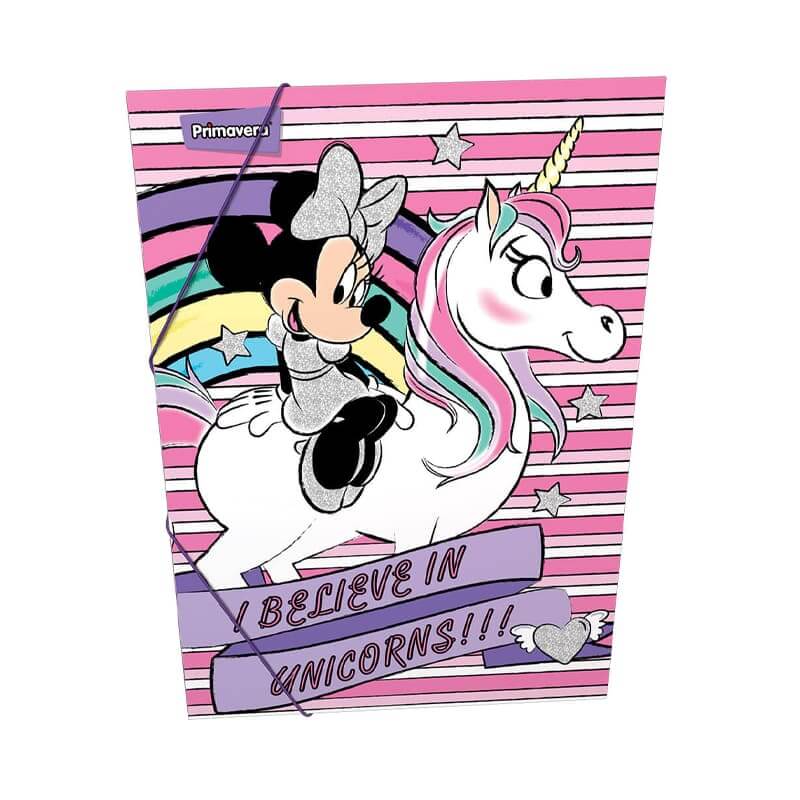 Carpeta con caucho plático DISNEY MINNIE UNICORNIO
