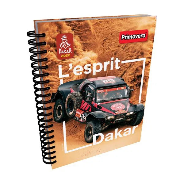 Agenda Argollada grande 5 MATERIAS MASCULINO pasta dura DAKAR L’ESPRIT DAKAR CUADRICULADO