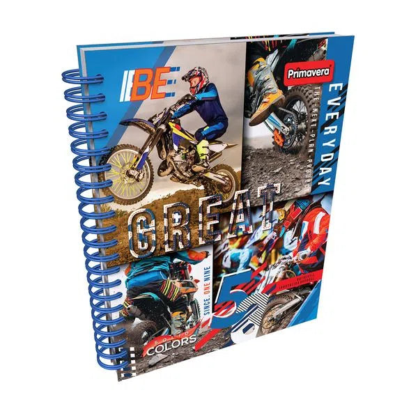 Agenda Argollada grande 5 MATERIAS MASCULINO pasta dura SOLID COLORS GREAT EVERYDAY CUADRICULADO