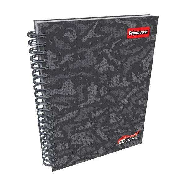 Agenda Argollada grande 7 MATERIAS MASCULINO pasta dura SOLID COLORS TEXTURA CAMUFLAJE GRIS CUADRICULADO
