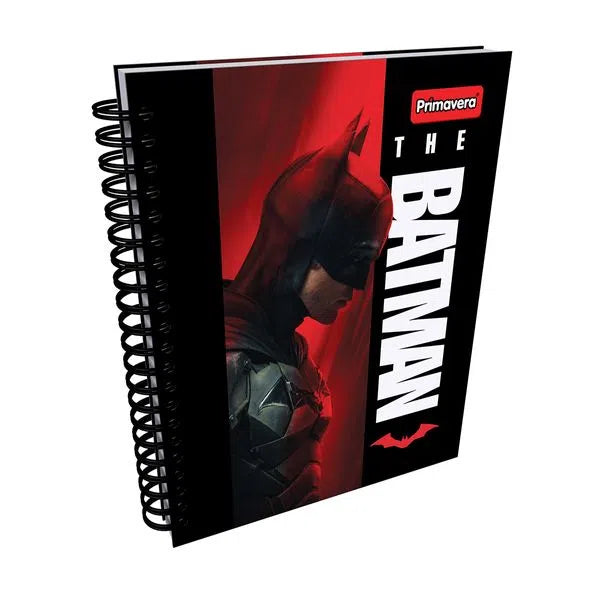 Agenda Argollada grande 5 MATERIAS MASCULINO pasta dura THE BATMAN PERFIL FONDO NEGRO CUADRICULADO
