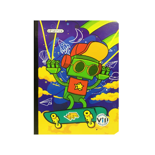 Cuaderno cosido grande de 100 hojas cuadriculado 23CM X 18 #NIÑOPAPPYER