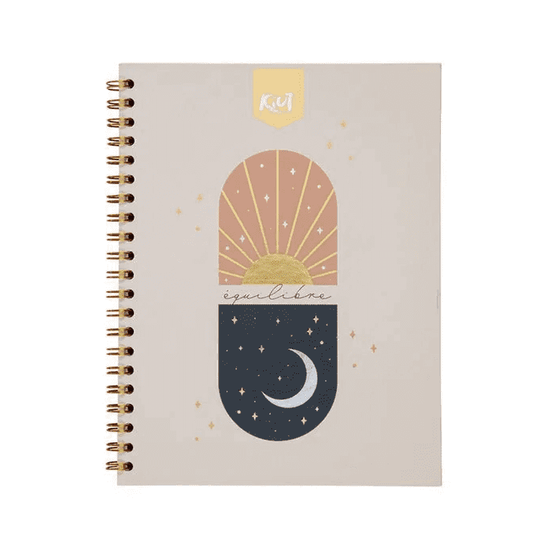 Cuaderno doble O Platino grande KIUT DE 100 HOJAS rayado durabook platino #6