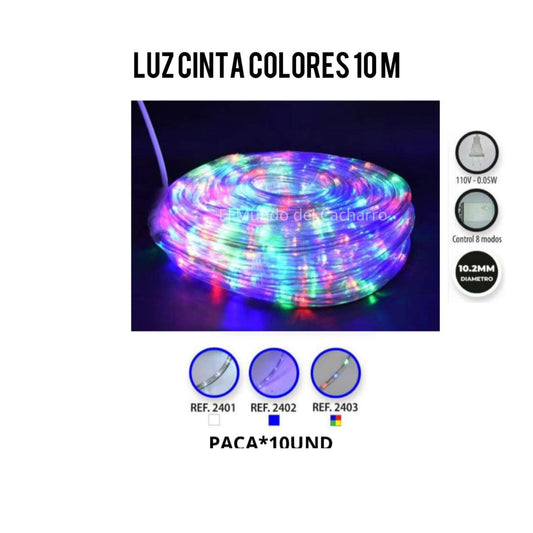 luz cinta tipo mangera  led colores