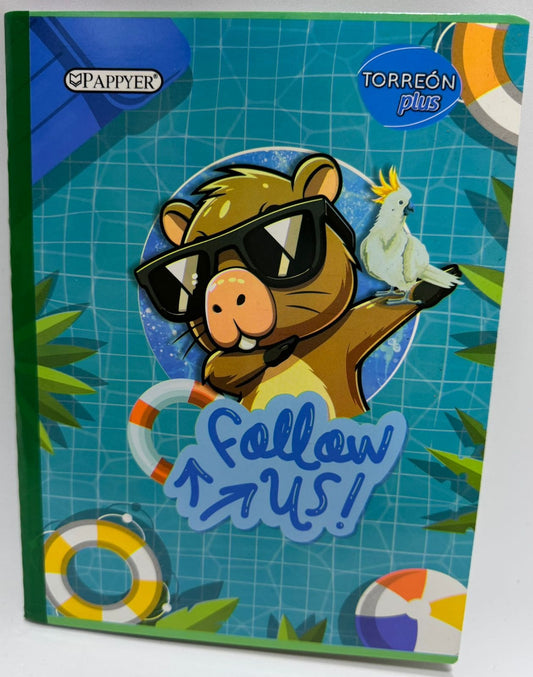 cuaderno stiker capibara