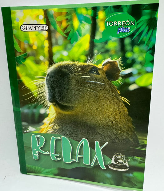 cuaderno stiker capibara