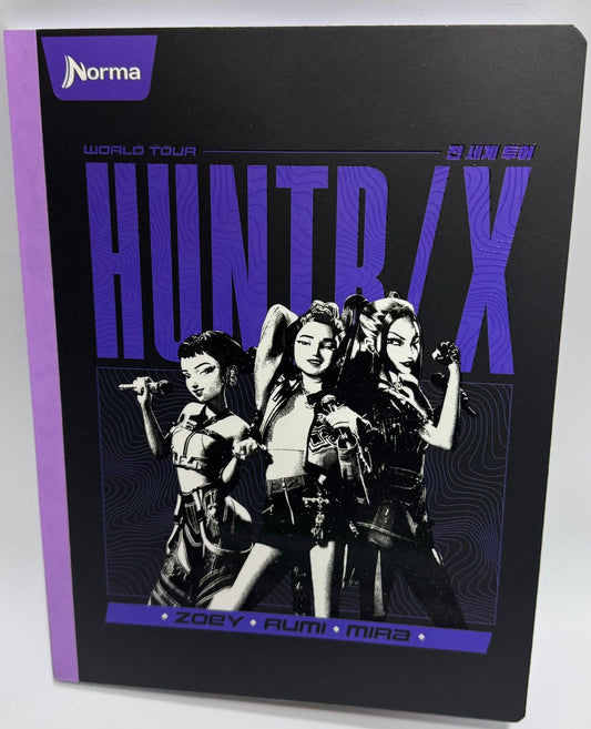 cuaderno 100 hojas cuadriculado guerreras kpop