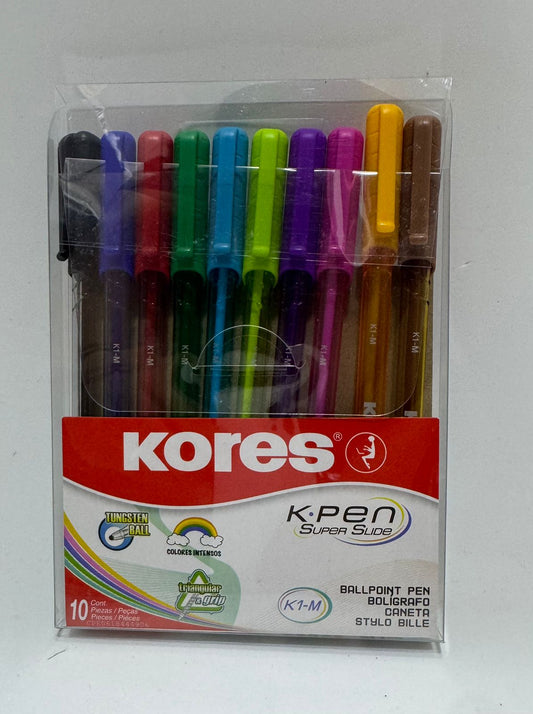 Bolígrafos de colores X10 Kores