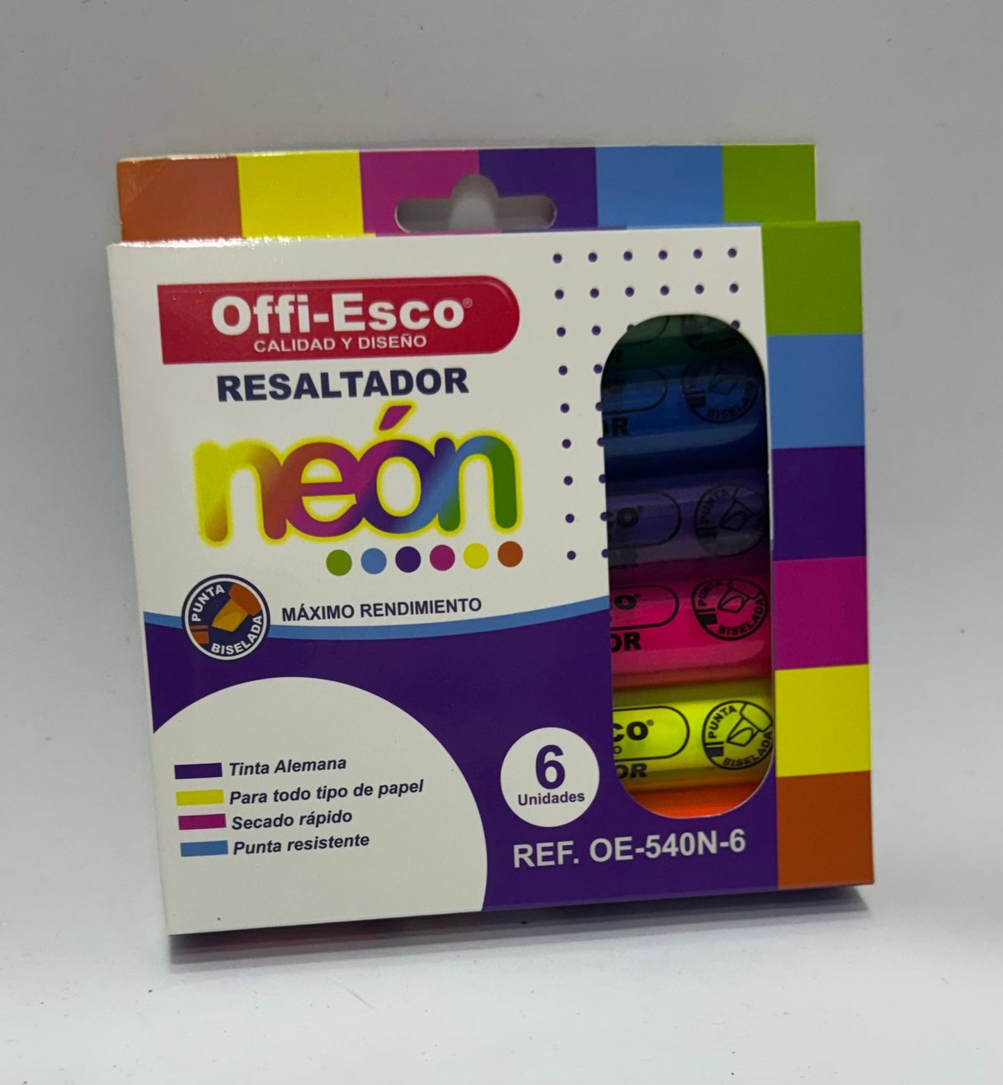 Resaltadores neón Offi-Esco X 6 colores