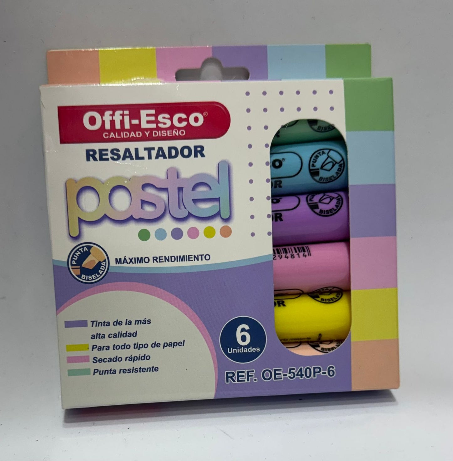 Resaltadores pastel Offi-Esco X 6 colores
