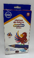 Lápices  de colores Jumbo GIGO X12